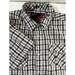 Vintage Alpinestars Shirt XXL Moto Motocross Racing Y2K Black And White